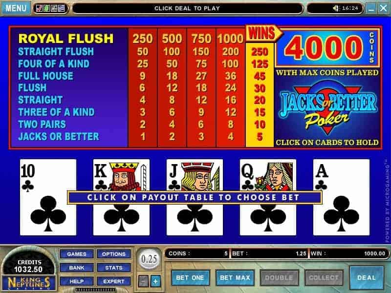 Free Slot Video Poker