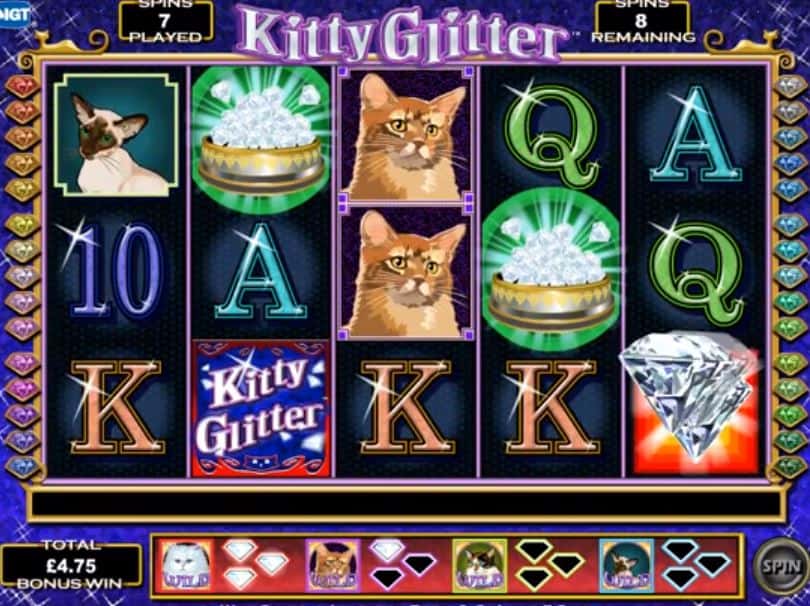 How to play kitty glitter slot machine